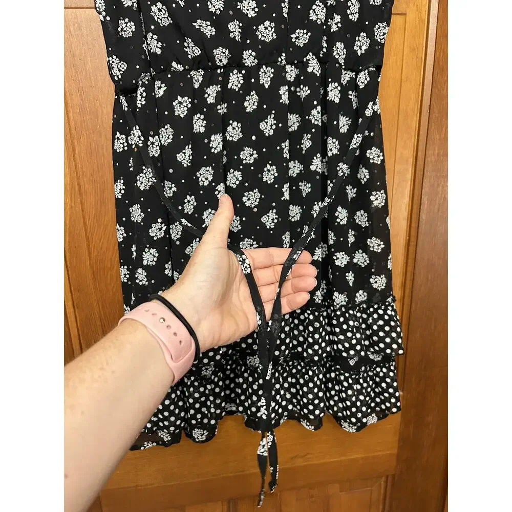 Justice Black And White Dress size 18